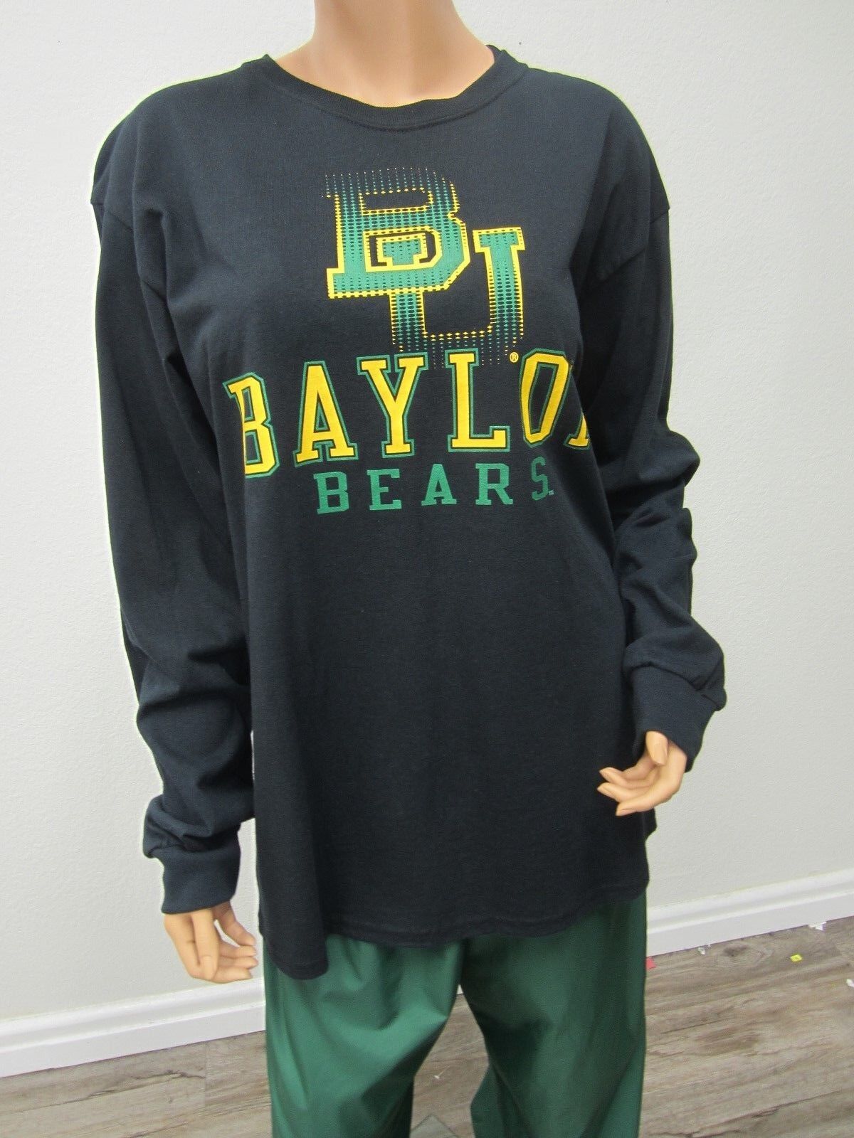 NEW BAYLOR UNIVERSITY Gildan Heavy Cotton Long Sleeve Unisex T Shirt  Sz L