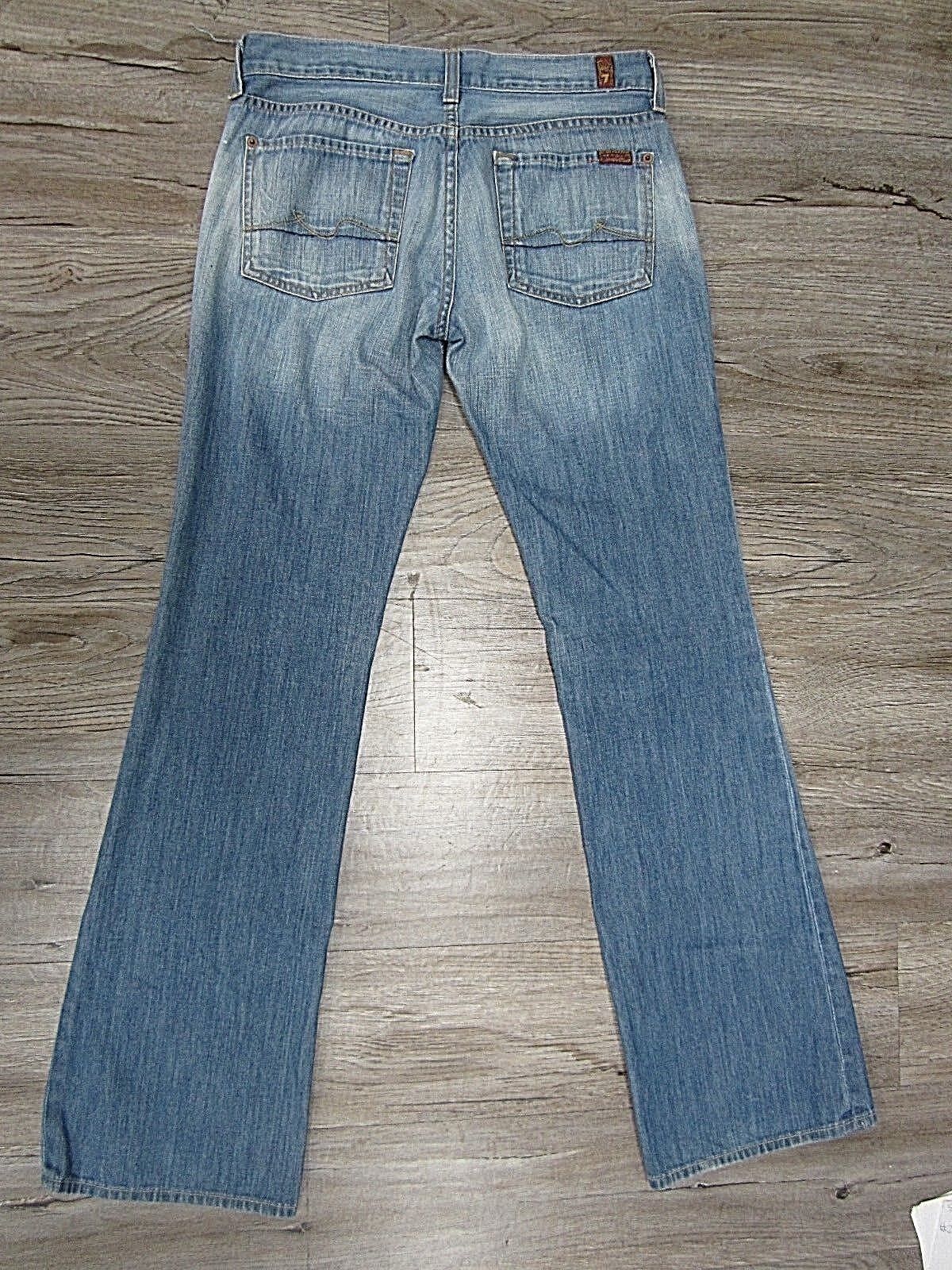 Seven 7 for all mankind women's ladies mid rise bootcut jeans 28 x 32
