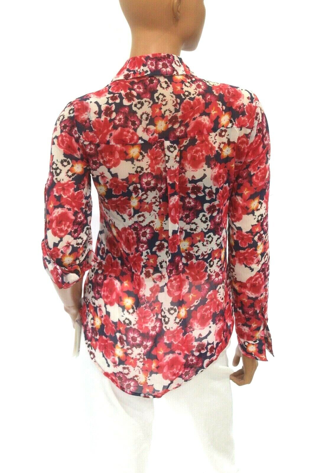 *MINT* Express Women's The Portofino Button Front Shirt  Multicolor Xtra Small