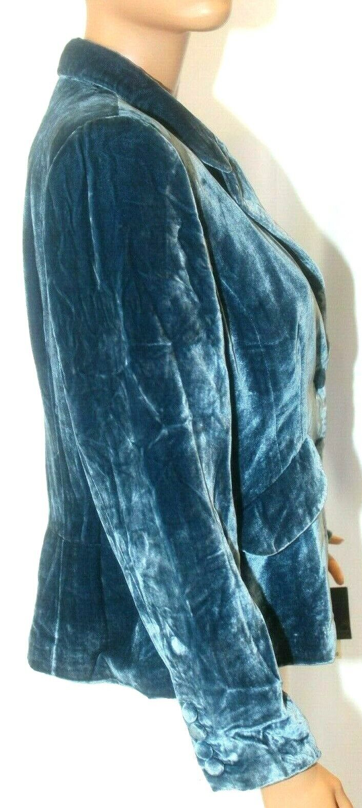 *NWT* $149.  ALFANI St. Moritz Sapphire Petite Velour Womens Blazer Size 12P