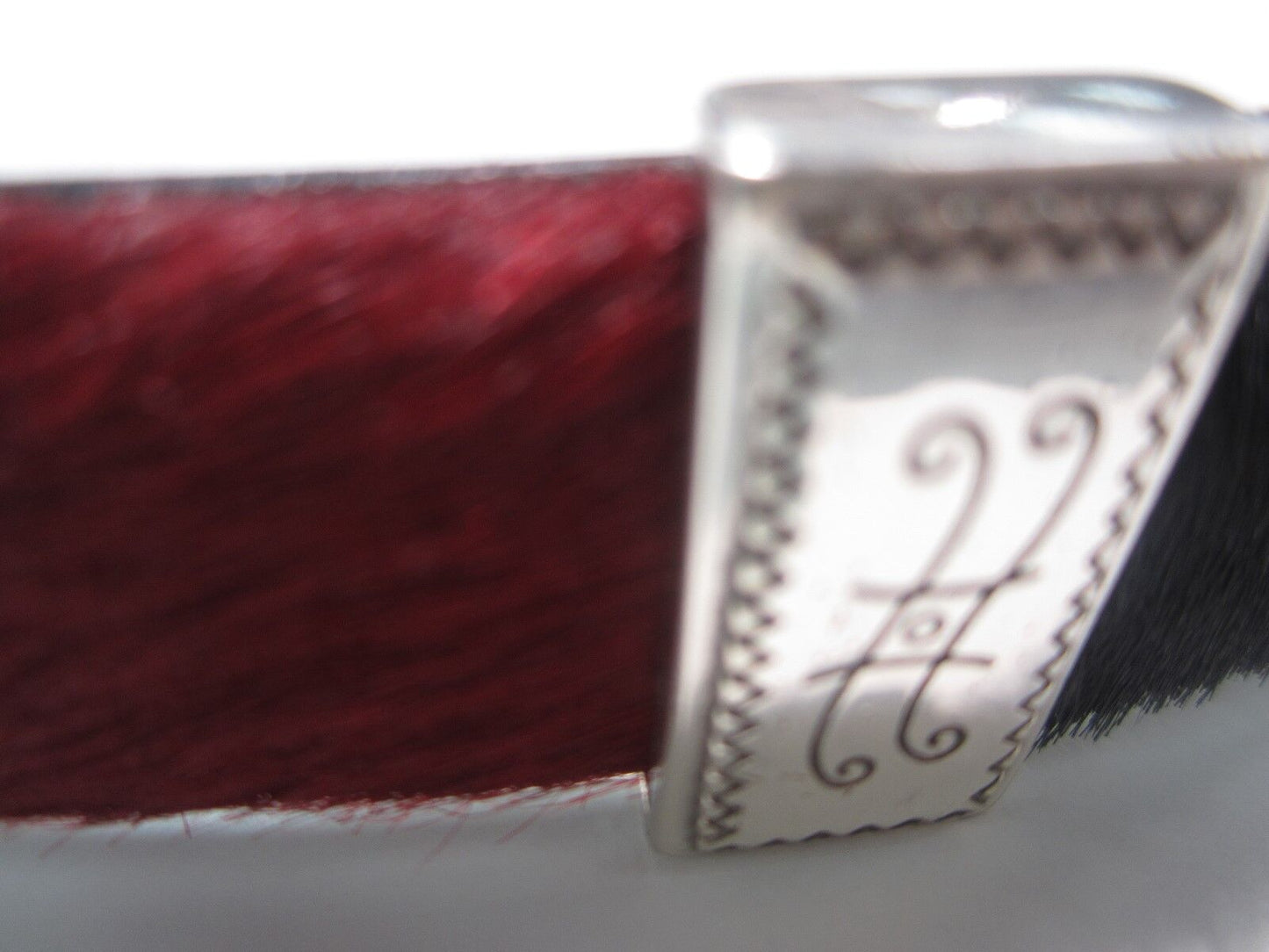 NICE Brighton Q4800 Women's Western Belt Pony Hair Leather Multi Colored Silver