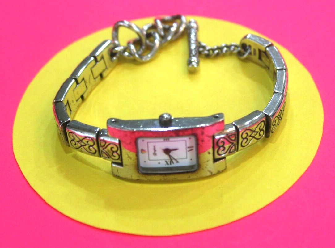RETIRED BRIGHTON Silvertone "Mercedes" Watch Toggle Clasp NEW Battery