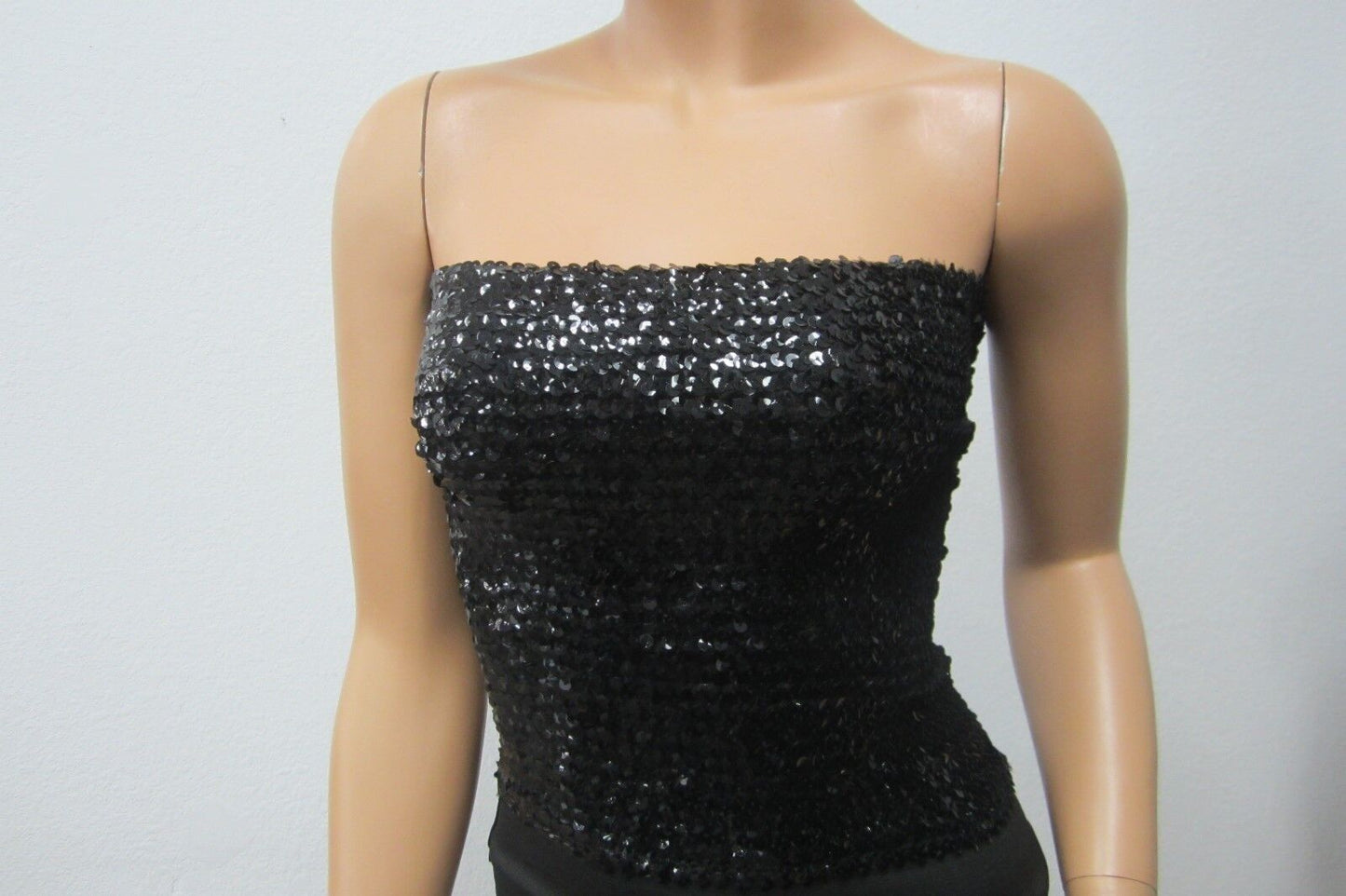 *SEXY HOT* OXYGENE BLACK SEQUIN SLEEVELESS BODYCON STRETCH DRESS Size M