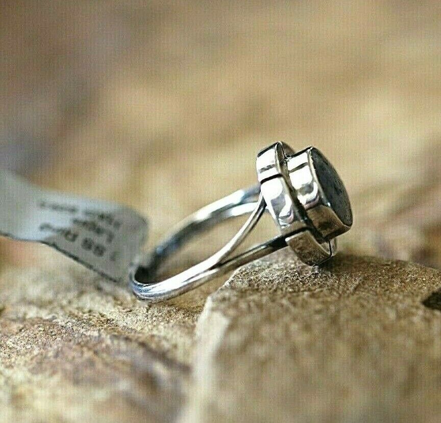 *VINTAGE*  Mexico 925 Sterling Silver Turquoise Ring Size 6.5