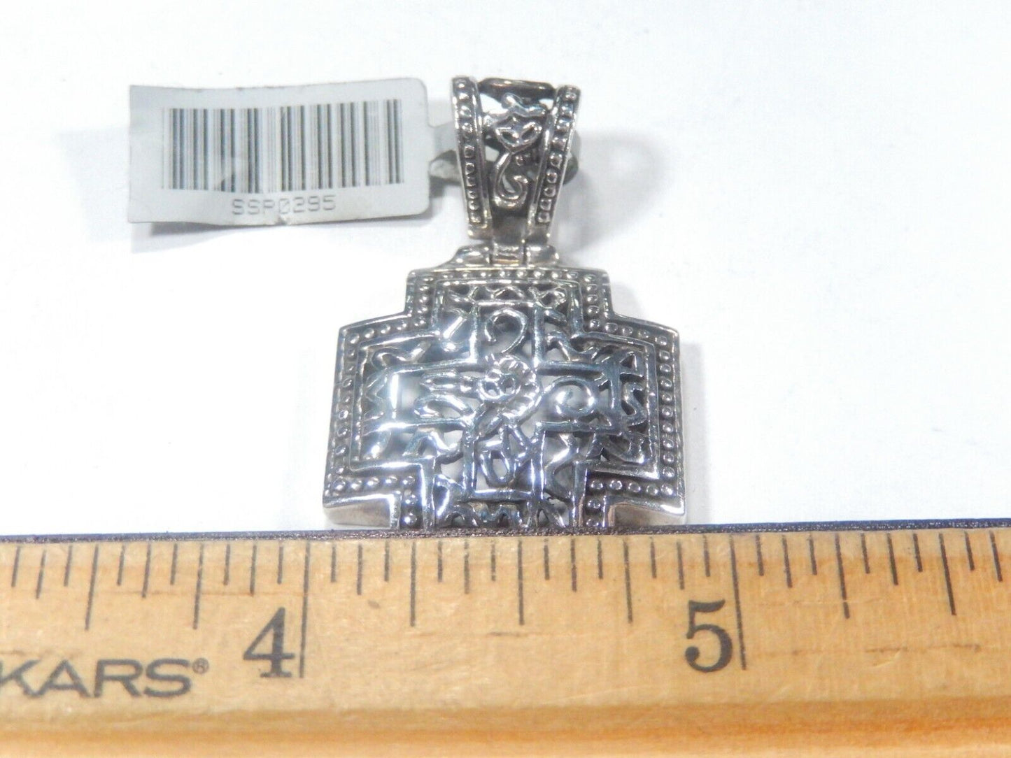 *VINTAGE*  STERLING SILVER FILIGREE CROSS PENDANT