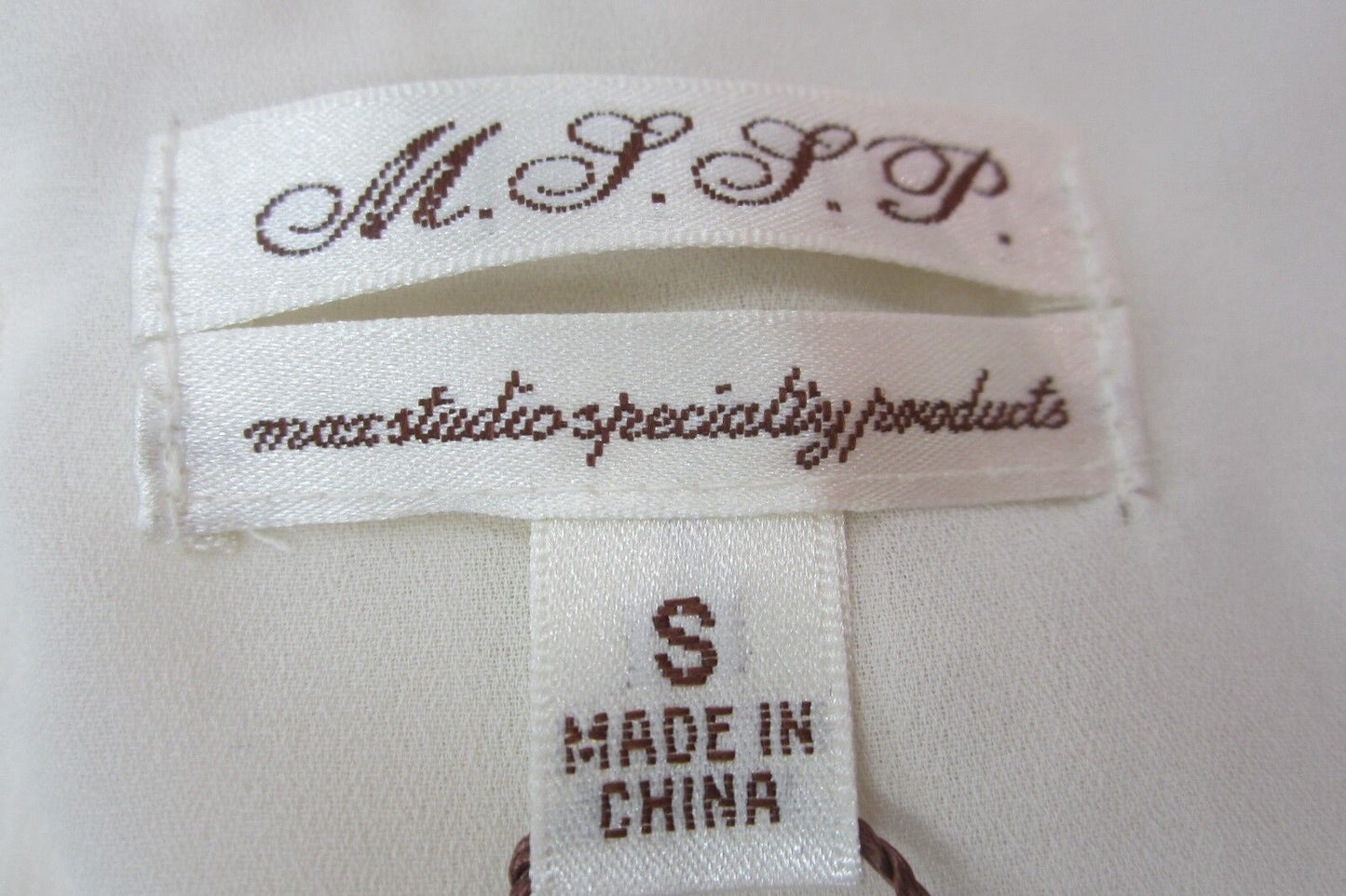 NWT M.S.S.P.MAX STUDIO SPECIALTY PRODUCTS Women's Sleeveless Lined BeigeTop Sz S