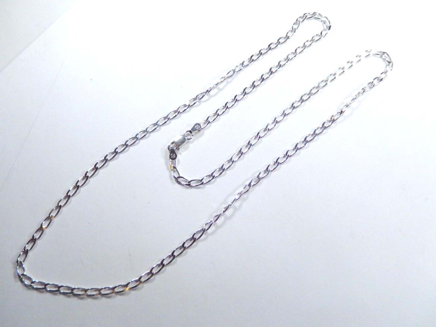 *NEW*  925 Sterling Silver 3.0 mm Curb Cuban Link Chain 24" Necklace Italy