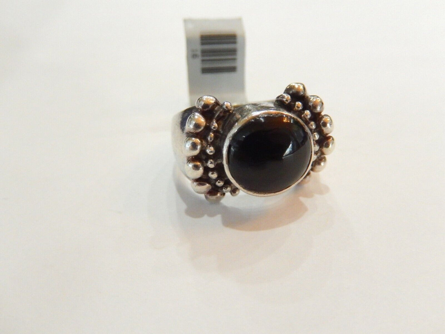 *VINTAGE*  STERLING SILVER BLACK ONYX SOUTHWEST STYLE RING SIZE 8.25