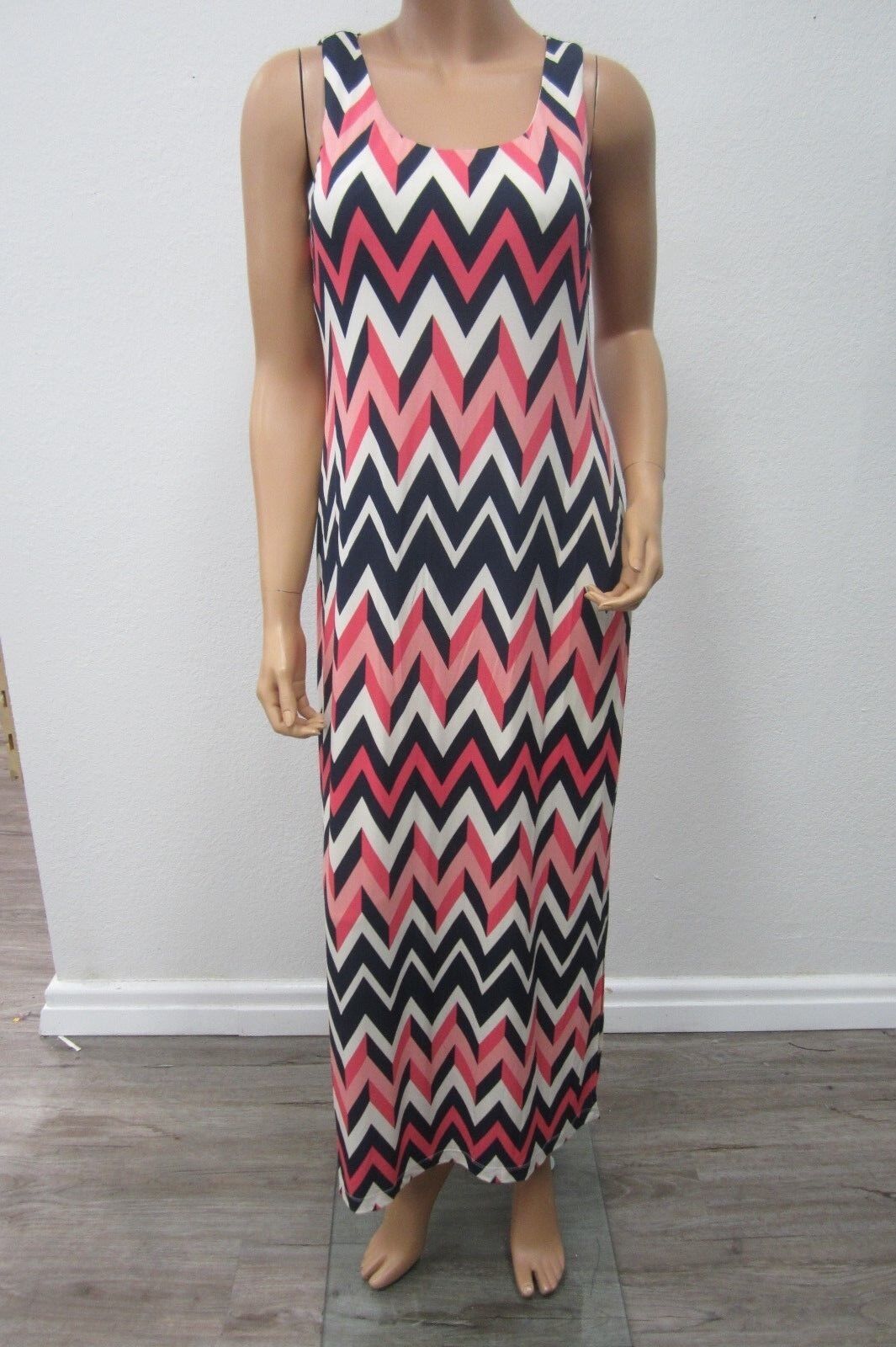NWT - Jessica Howard - SUPER CUTE - Maxi Dress Multi-Color Sleeveless Sz M/M
