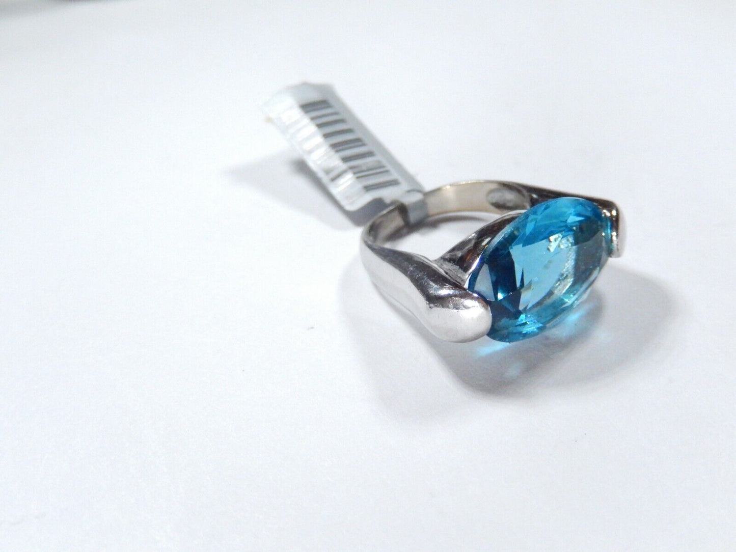 10.00 CT LONDON BLUE TOPAZ 925 STERLING SILVER MODERN STATEMENT RING UNISEX SZ 5