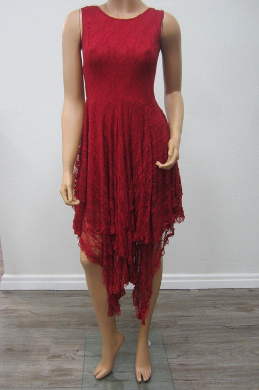 NWT Gorgeous Paris Hues Red Lace Dress Sz Small