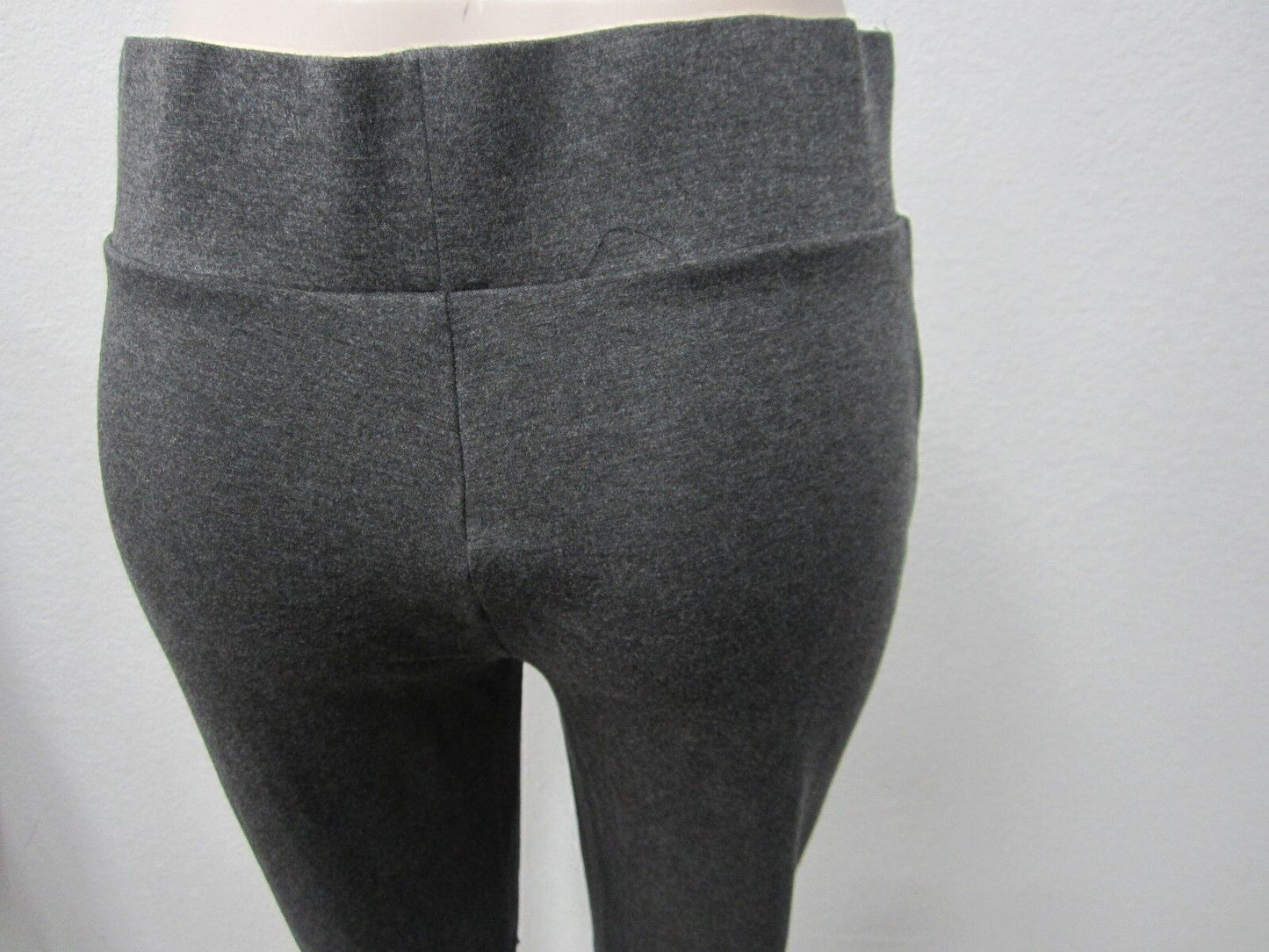 NW)T Seven 7 Thick Pants Stretch Womens Dark Gray Knit Rayon Spandex Pant Size L