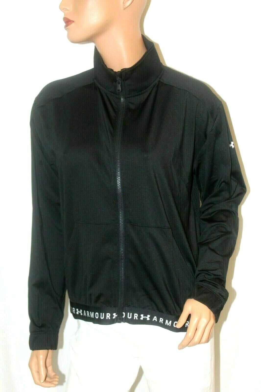 *NW* $89. Under Armour Women's Zip Front Loose Fit Black Athletic Jacket -Med