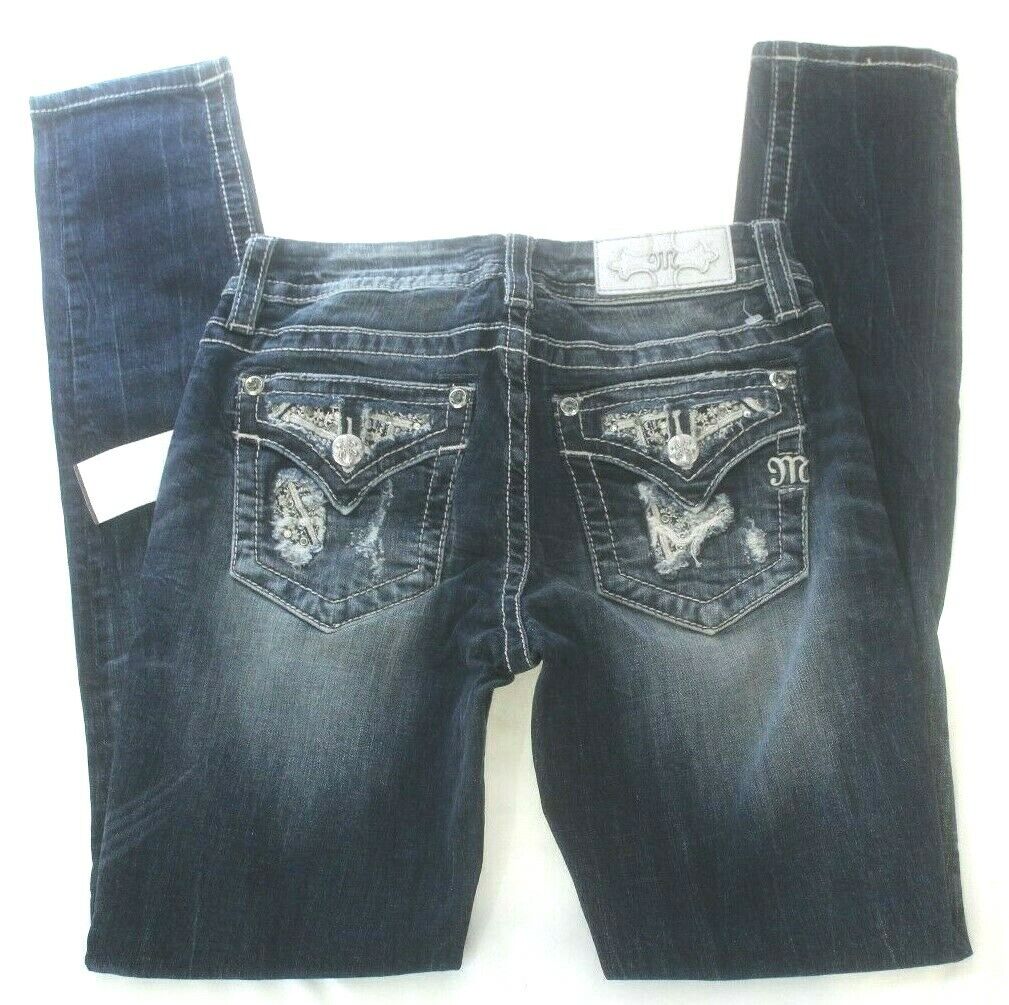 *NWT* Miss Me Women's B3134ESR Mid-Rise Easy Skinny Jeans Size 26 X 31