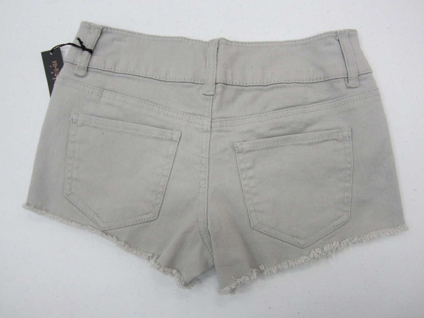 NWT Refuge Grey Denim Shorts Cheeky Mid Rise 2 Button Charlotte Russe Size 2