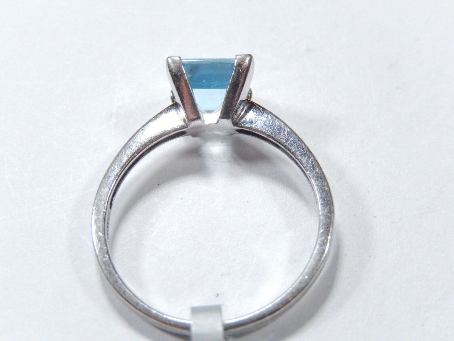 Natural 2.00CT Swiss Blue Topaz 925 Solid Sterling Silver Band Solitaire Ring 8