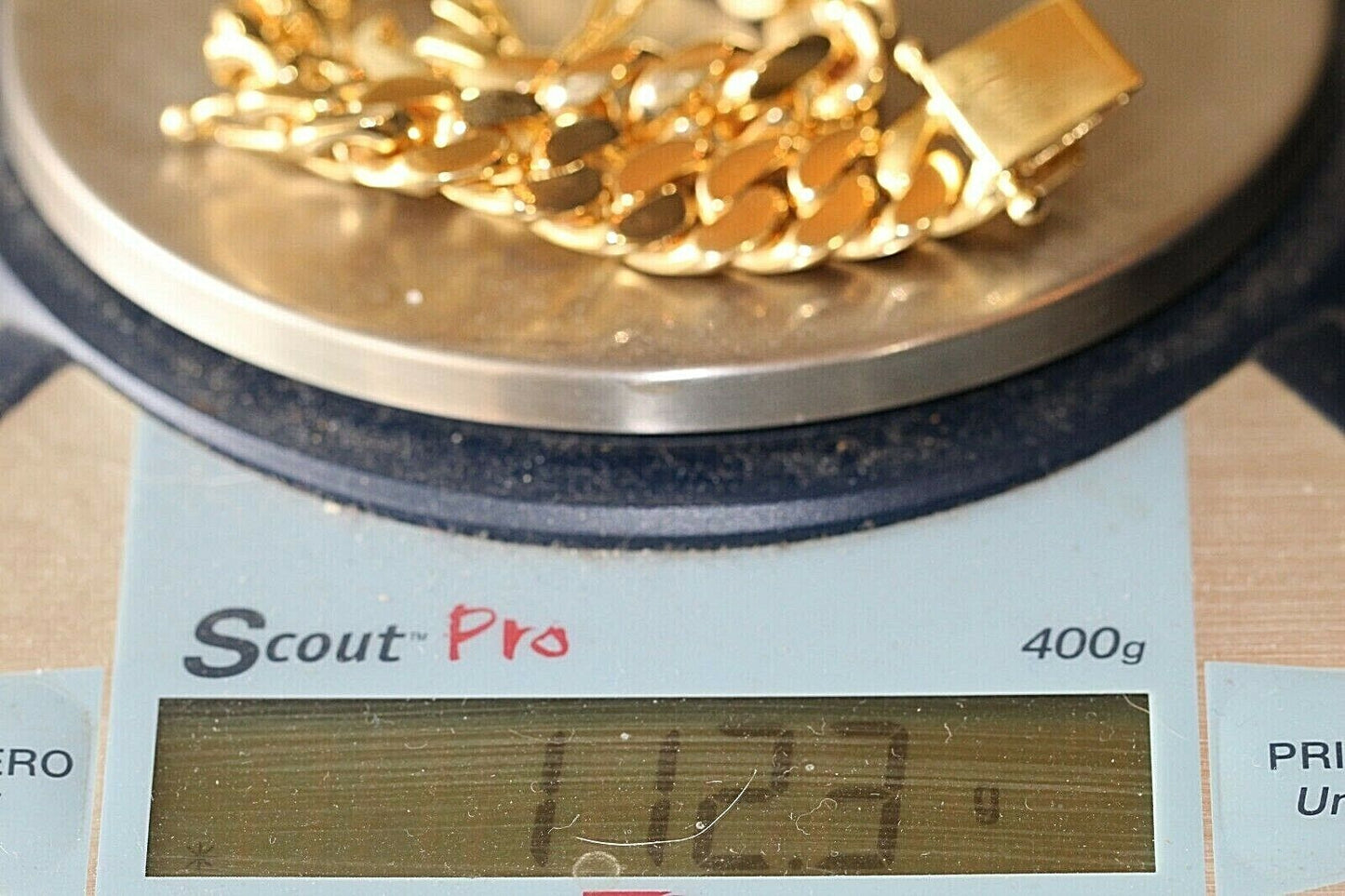 10K Yellow Gold Solid Mens 13mm Miami Cuban Link Bracelet Box Clasp 8.5"-112.3gm