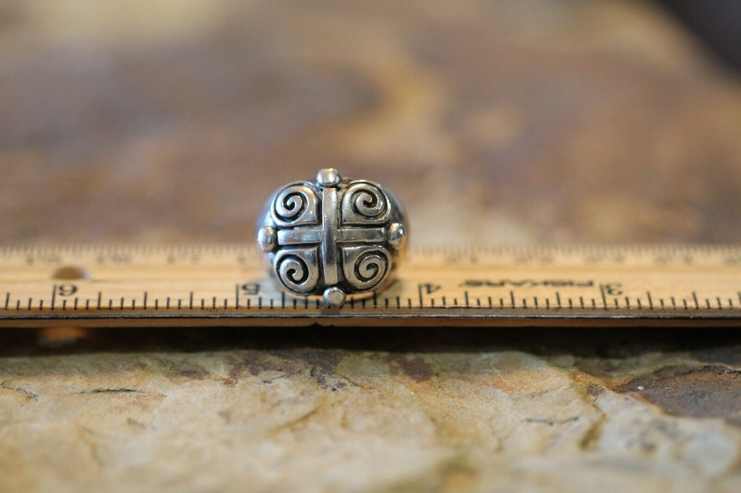*VINTAGE* Large  925 Sterling Silver Cross Ring Size 5.25