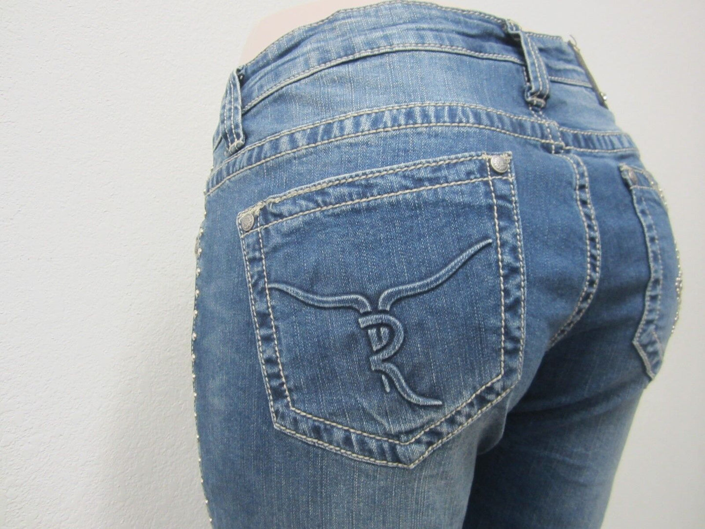 NWT Montana West Trinity Ranch Boot Cut Jeans BLING Western Jeans 35(17) X 34