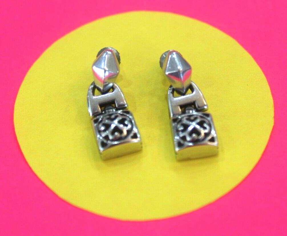 *RETIRED*  BRIGHTON Doorknocker Silver Post Earrings