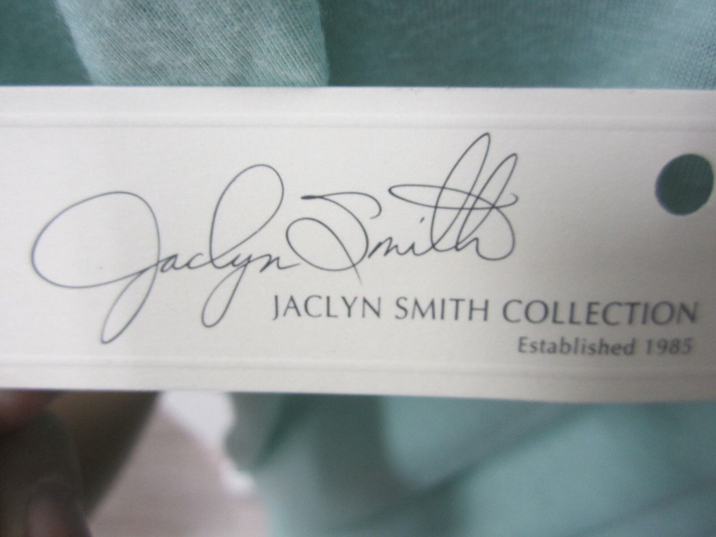 NWT Jaclyn Smith Light Green V Neck Short Sleeve Blouse Cotton Nice Design SZ LG