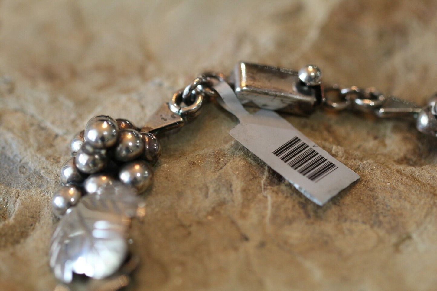 *VINTAGE* Taxco Mexico Sterling Silver Grape Vine Necklace Hand Made Signed 17"