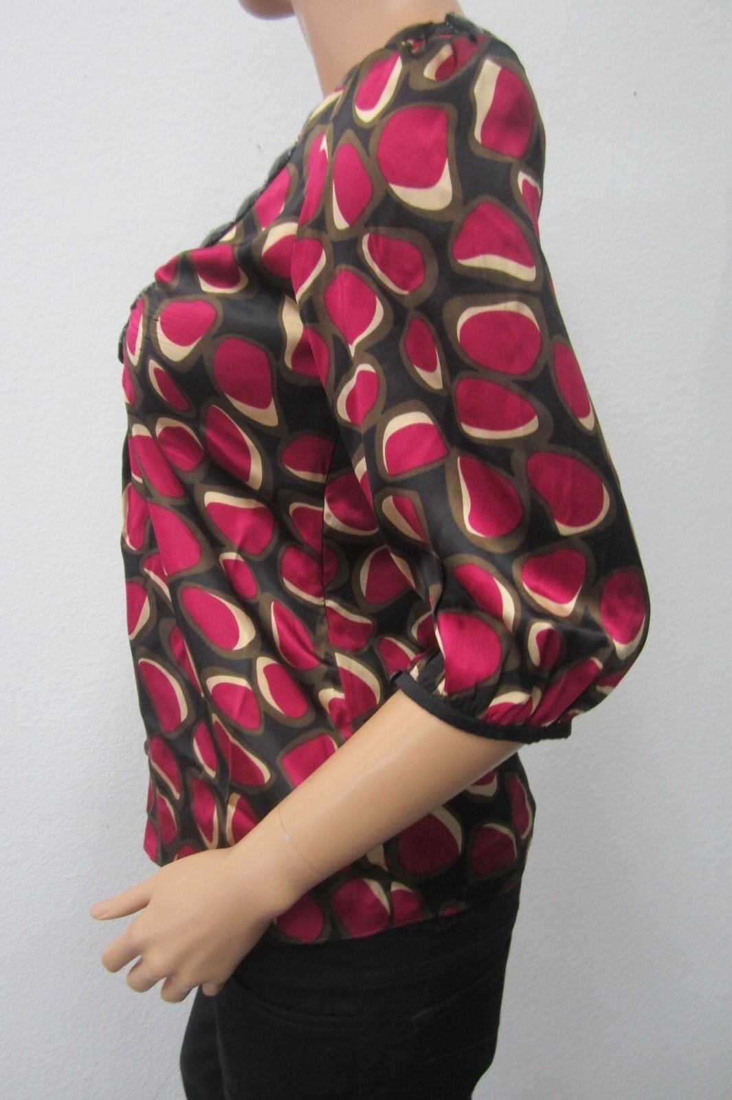 NWT ECI NY Multicolored Silk Tank Top Blouse Beaded Embellished Front Sz PP