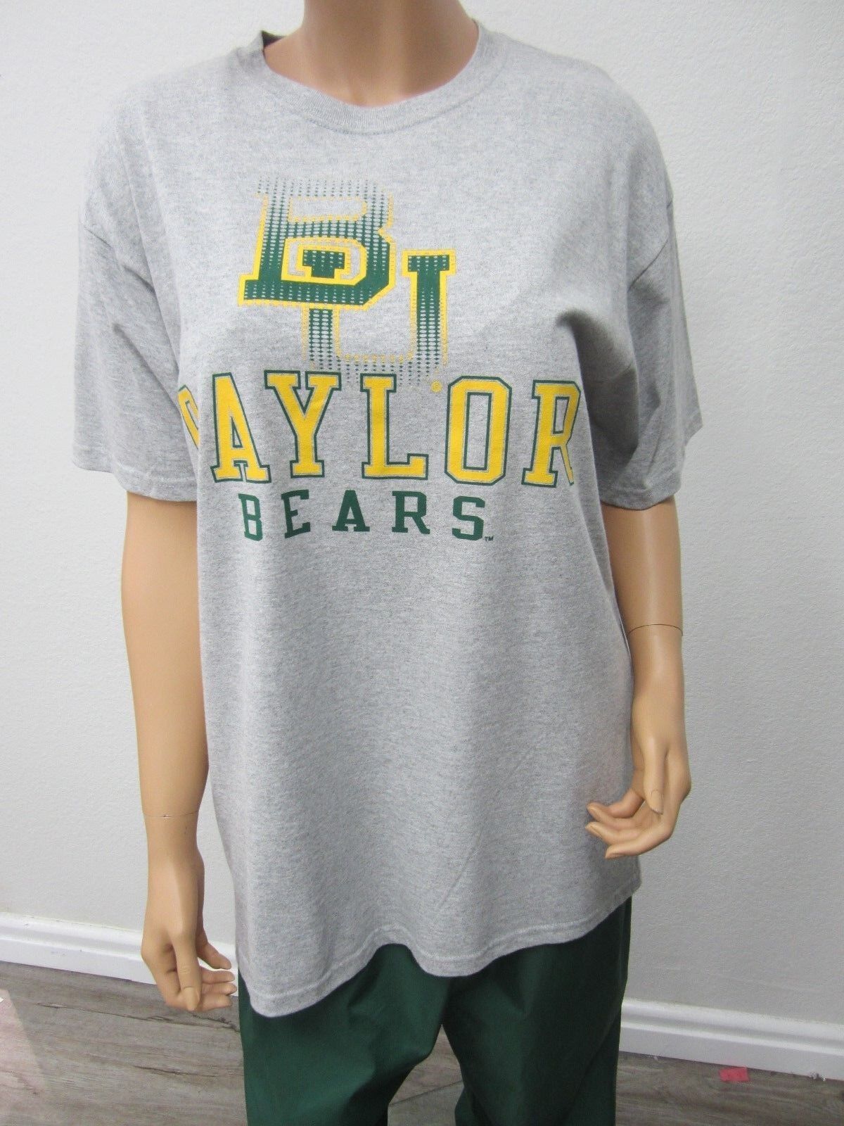 NWT Baylor University J.American Unisex T Shirt Solid Cotton Short Sleeve Sz L