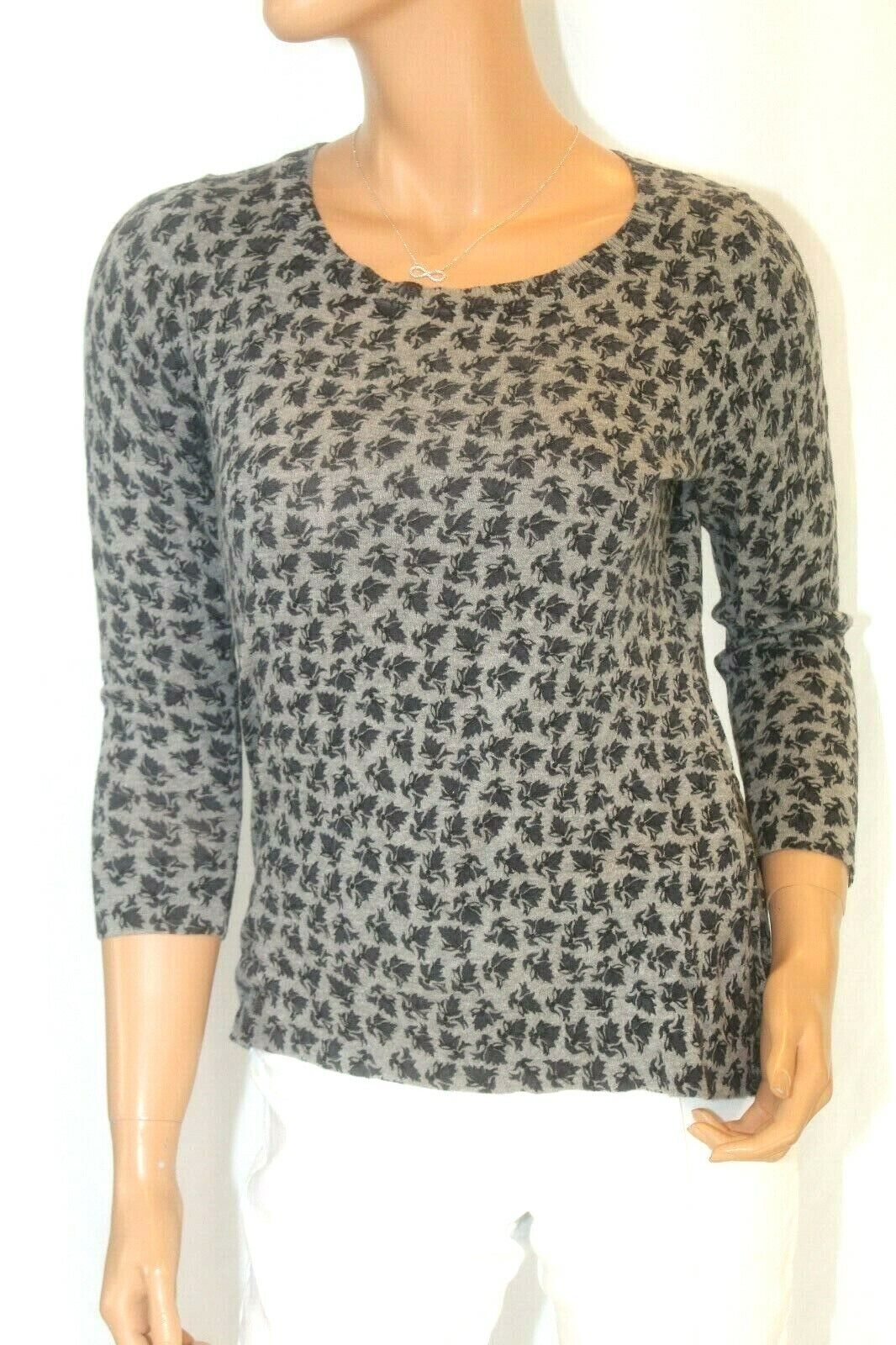 *NWOT* Womens Gray Ann Taylor Loft 1/4 Button Pullover Thin Sweater Size Med