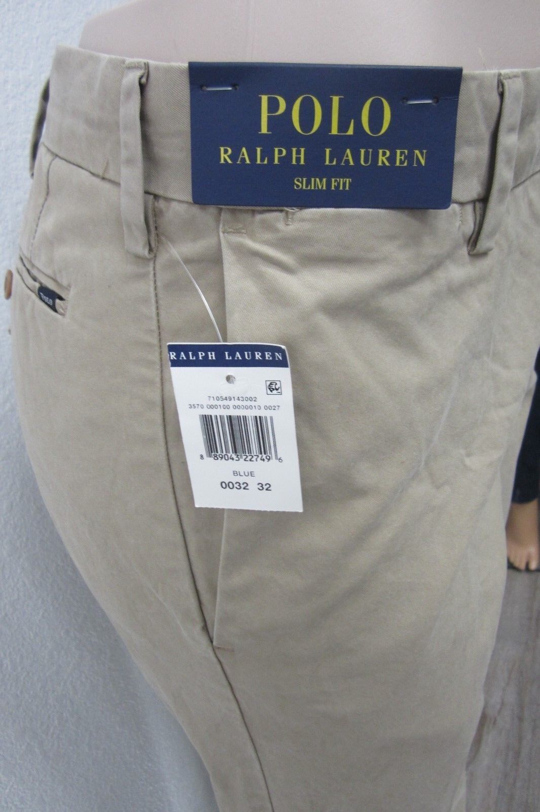 NWT Ralph Lauren Polo Blue Label Slim Fit Khaki Pants (32×32)