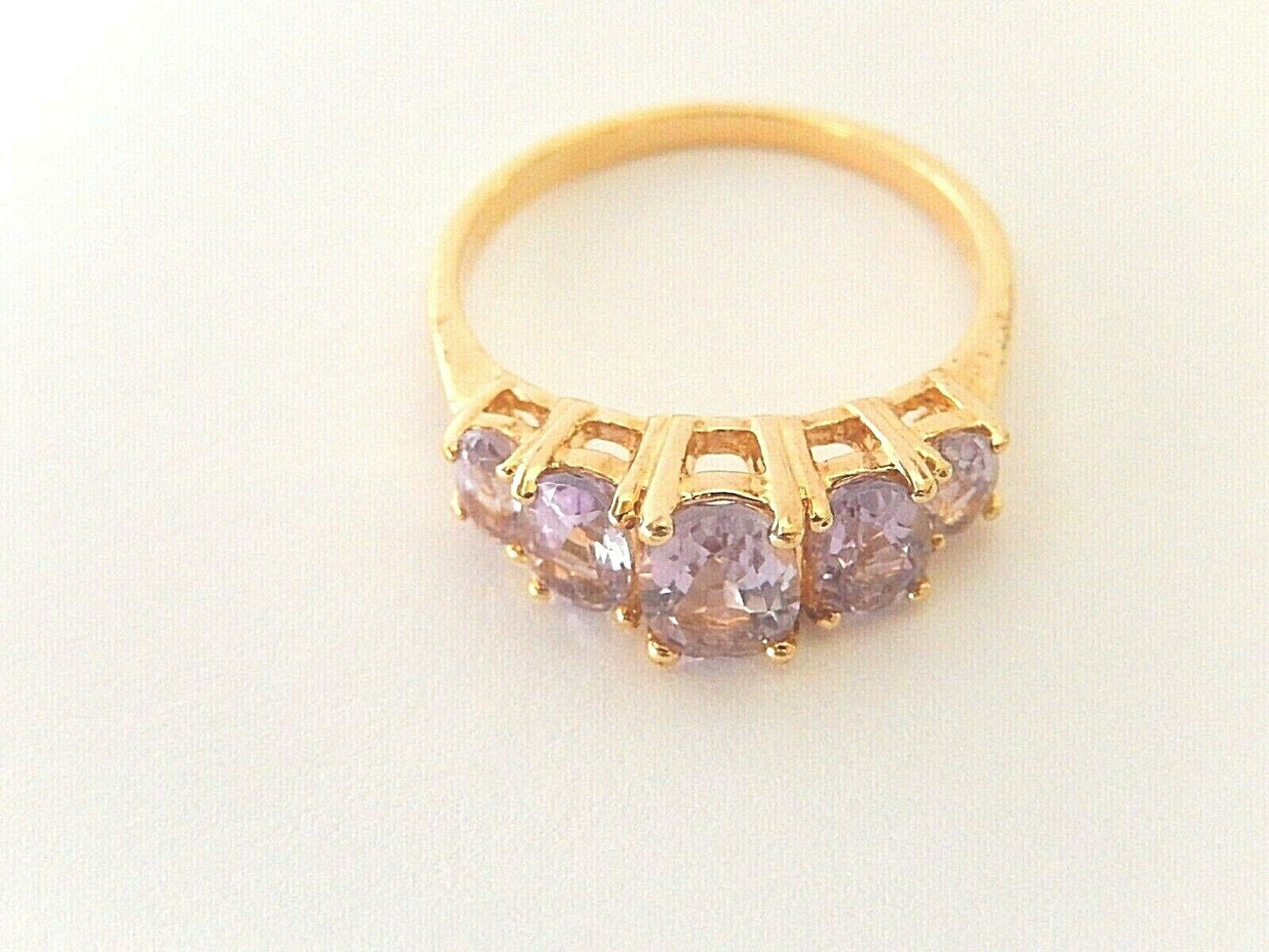 *NEW*  14kt Gold Vermeil .925 Oval Cut 2.25CT Amethyst Ladies Ring Size 9.5