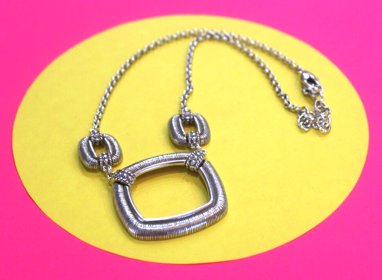 *RETIRED*  BRIGHTON LARGE 16" Silver  Necklace