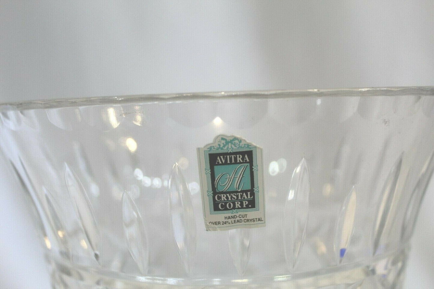 Avitra Crystal Corp Hand Cut Over 24% Lead Crystal 12" - Tall Vase