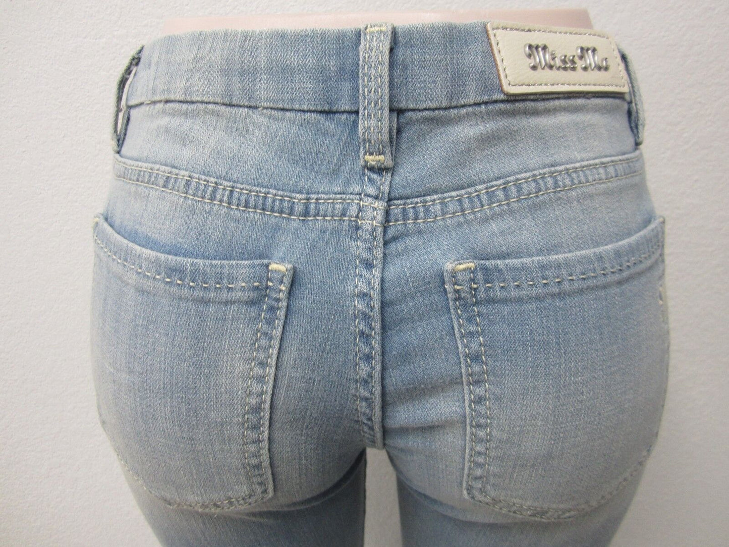 NWT Miss Me Womens Mid Rise Wide Leg Denim Jeans Light Wash MS4480W30 Sz 28x34