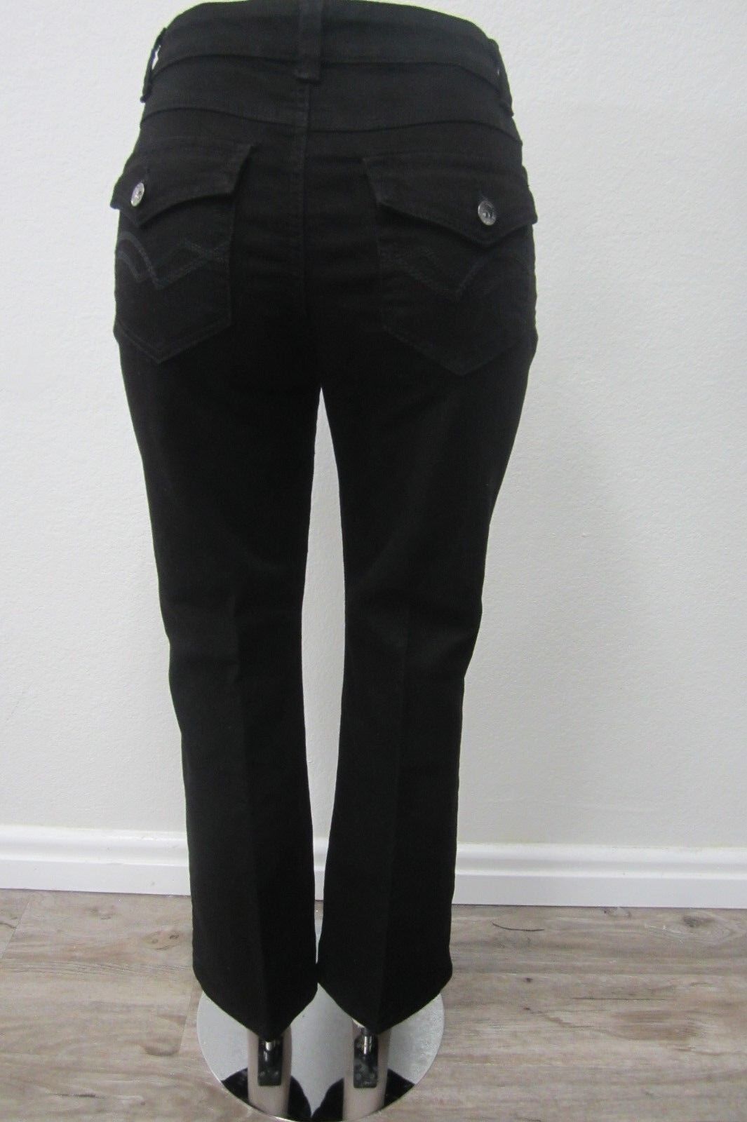Nine West Black Straight Jeans Womens Size 8 W28 x L30 Mid Rise Stretch Denim