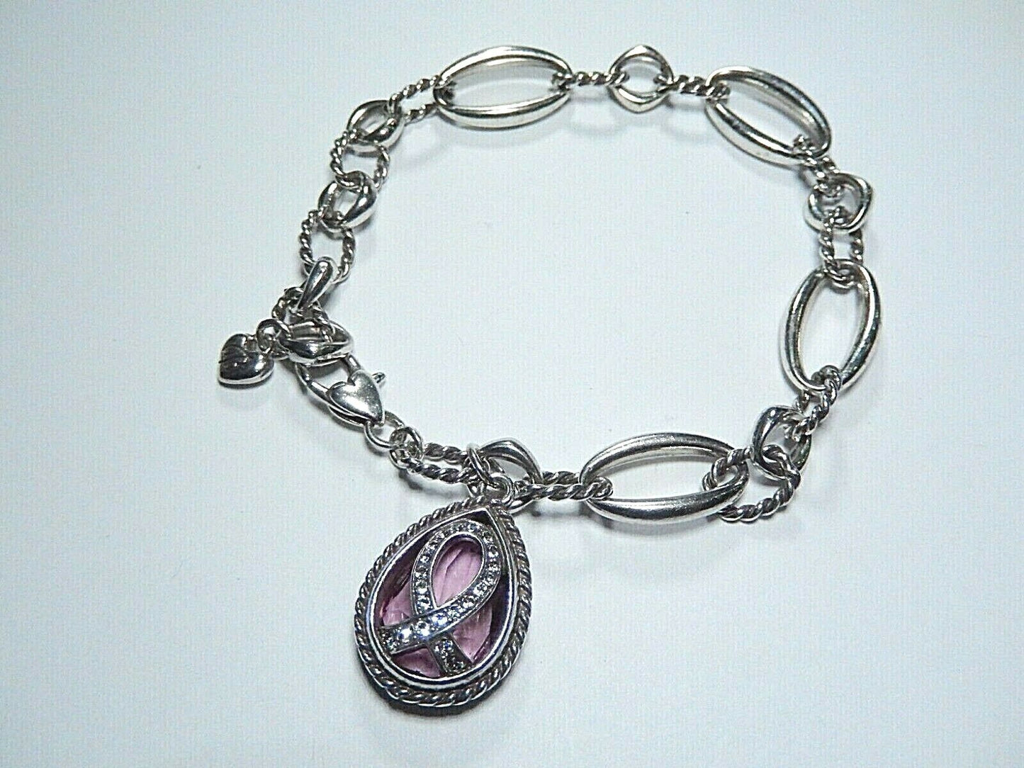 Brighton Power Of Pink Breast Cancer Ribbon Crystal Charm Bracelet D23343