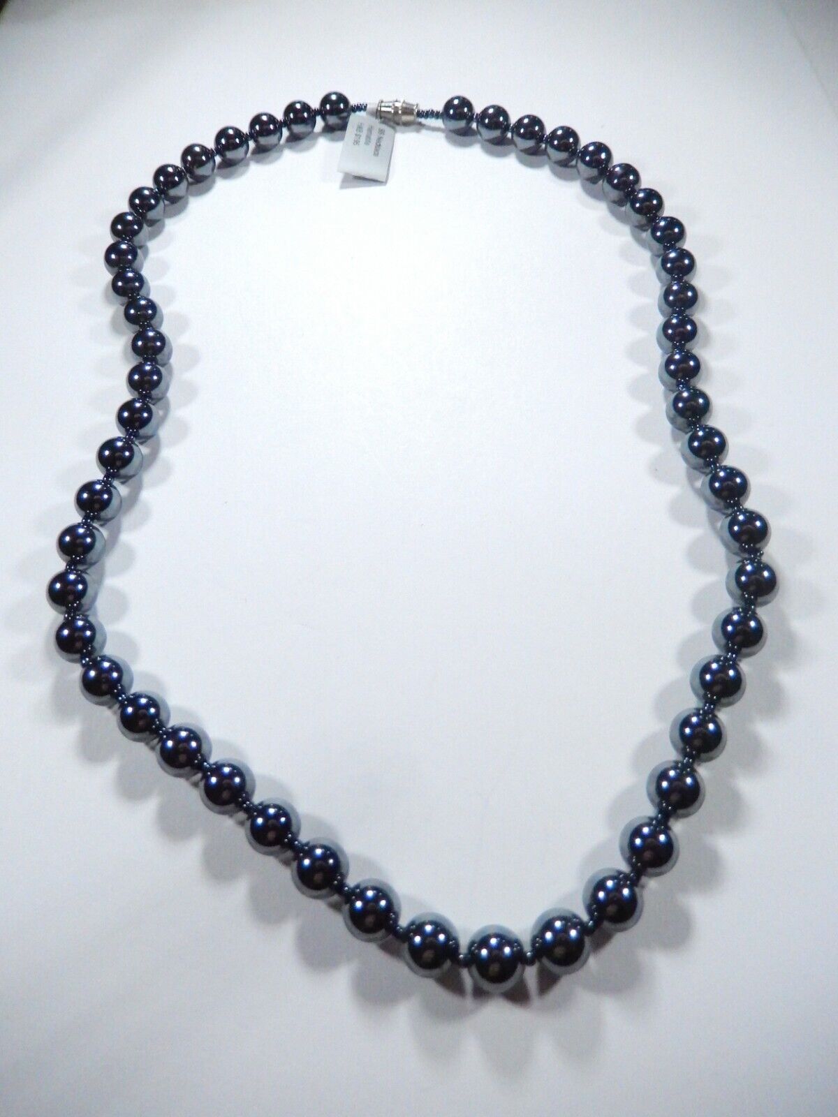 Black 8mm Hematite Beads Health Care Women Men Necklace 20"