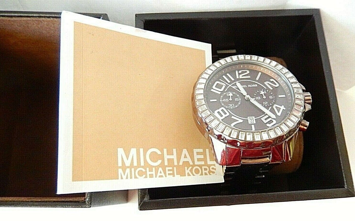 MICHAEL KORS WOMENS  BRONZE COLOR WRIST WATCH RHINESTONE MK5592 AUTHENTIC