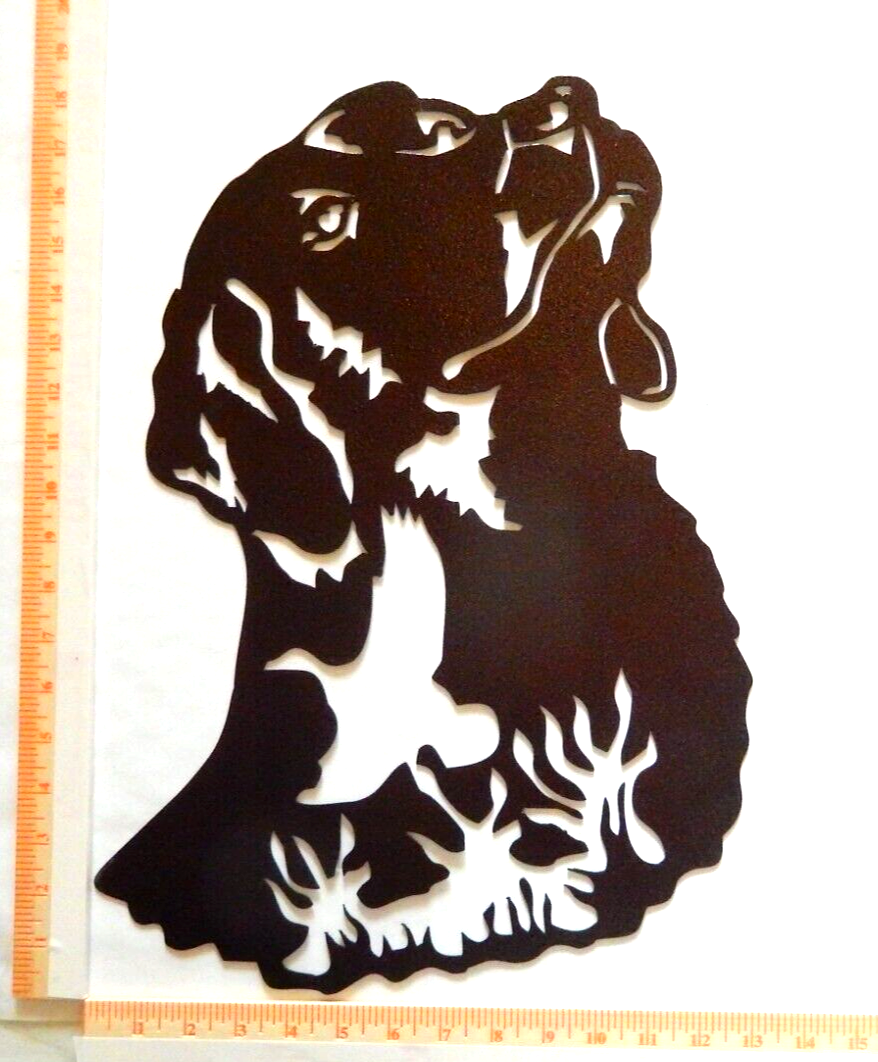 ~NEW~ LARGE - 14ga. -" DOG PORTRAIT" Copper Brown Metal Dog Wall Art 18" x 13"