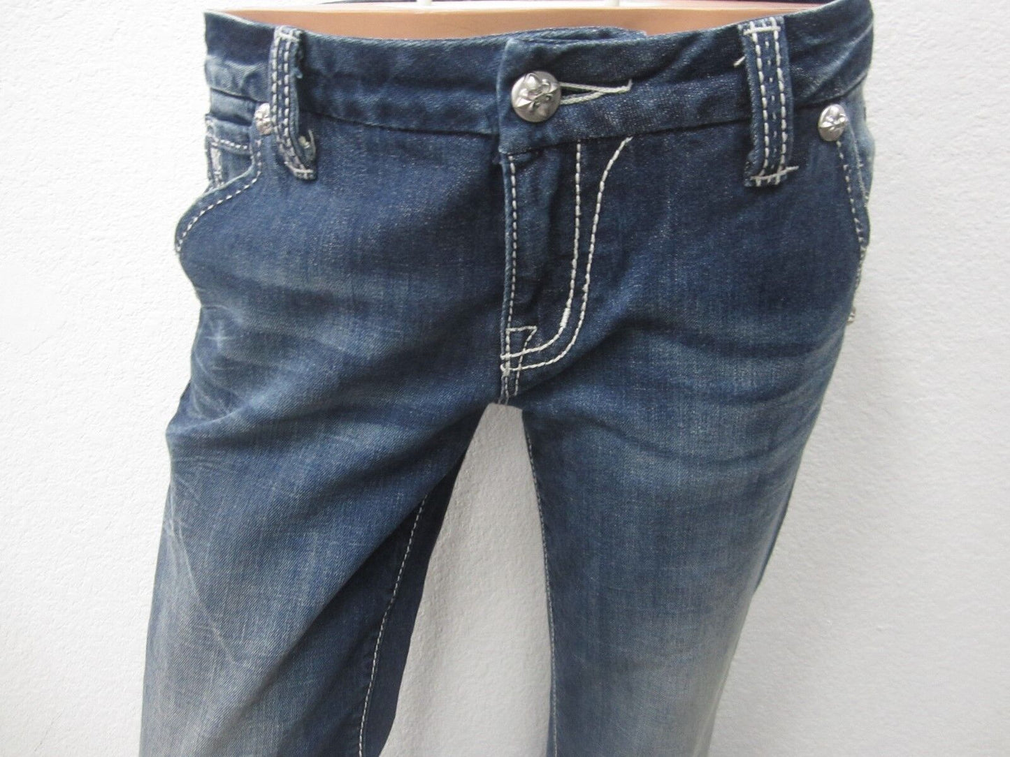 MINT Miss Me Women's Wide Leg  Denim Jeans J54480W11 Med/Dark Size W27 x L29.5