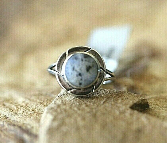 *VINTAGE*  Mexico 925 Sterling Silver Turquoise Ring Size 6.5