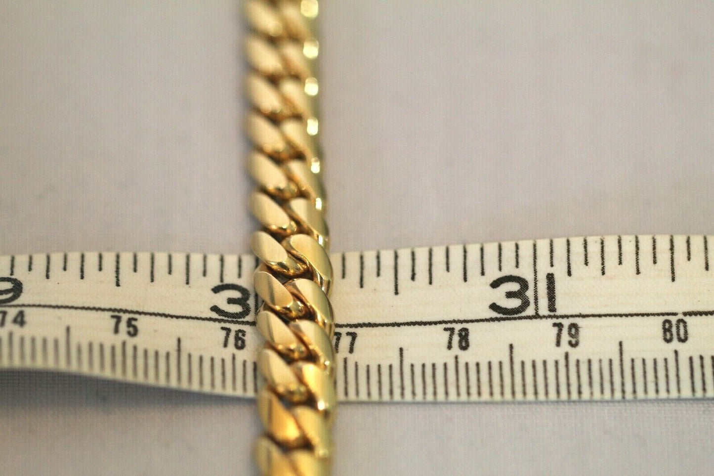 10K Yellow Gold Solid Mens 7mm Miami Cuban Link Necklace Box Clasp 26" - 103.4gm