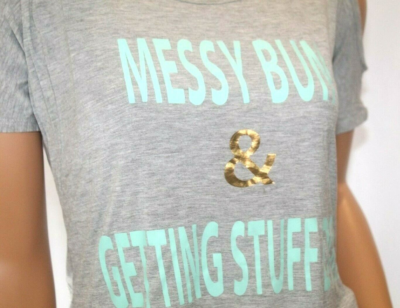 *NWOT*  Scarlett Women’s Graphic  Cut Out Sleeve T-Shirt  Casual Top Size Large