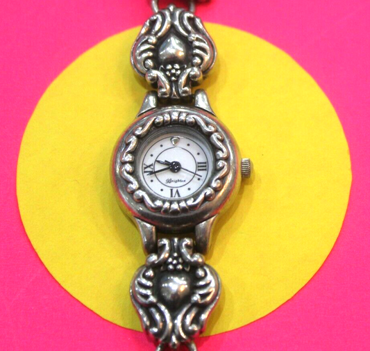 RETIRED Brighton Women's Florence Watch White Analog Dial Silver Tone Hearts
