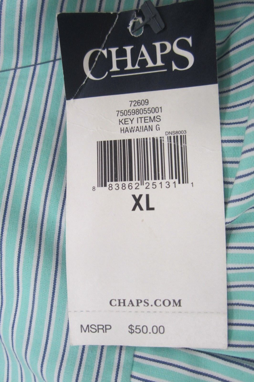 *NWT* Chaps Mens Short Sleeve Easy Care Button Down Shirt Sz XL