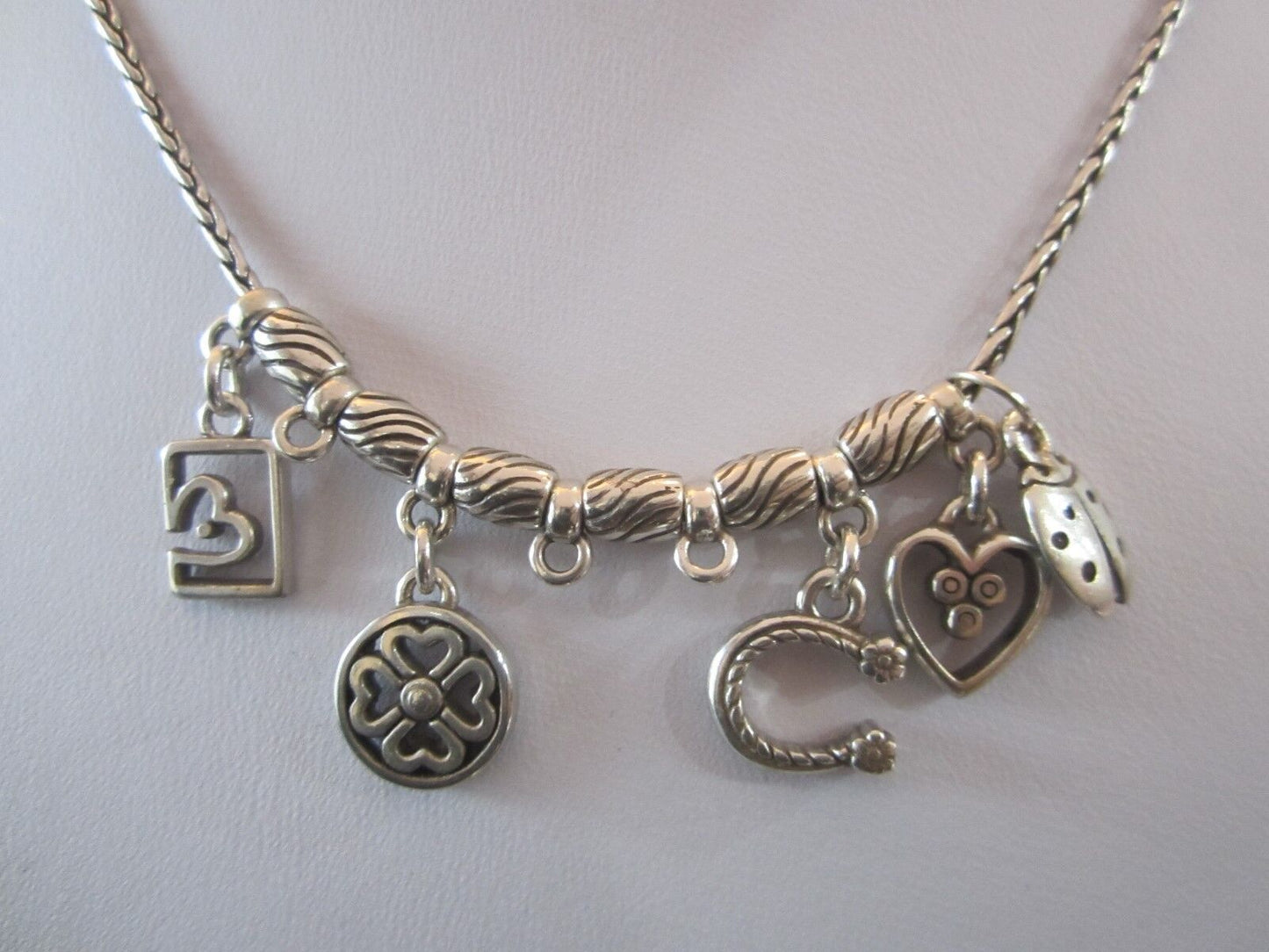 RETIRED BRIGHTON SILVER CHARM NECKLACE