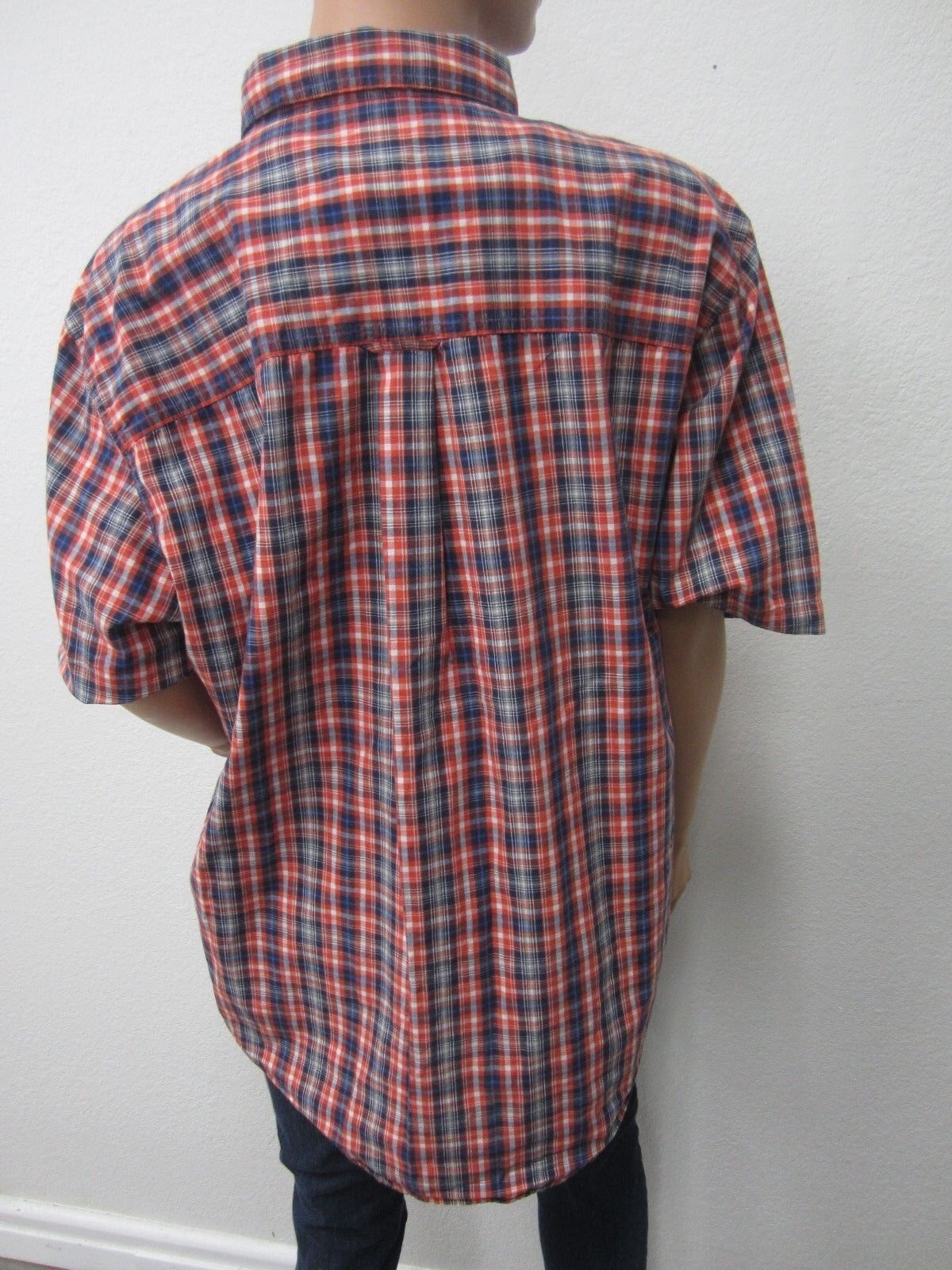 Chaps Woven Button Down Shirt, Men's, Short Sleeve, X LARGE (XL)