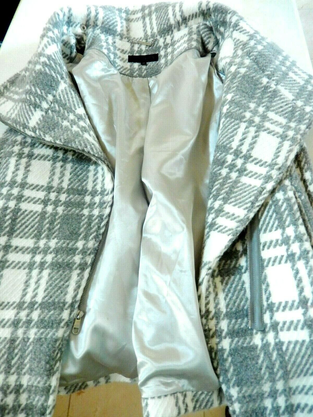 *NWT* Steve Madden Heavy Thick Blanket Wrap Angle Front Zip Coat Womens Sz S/P