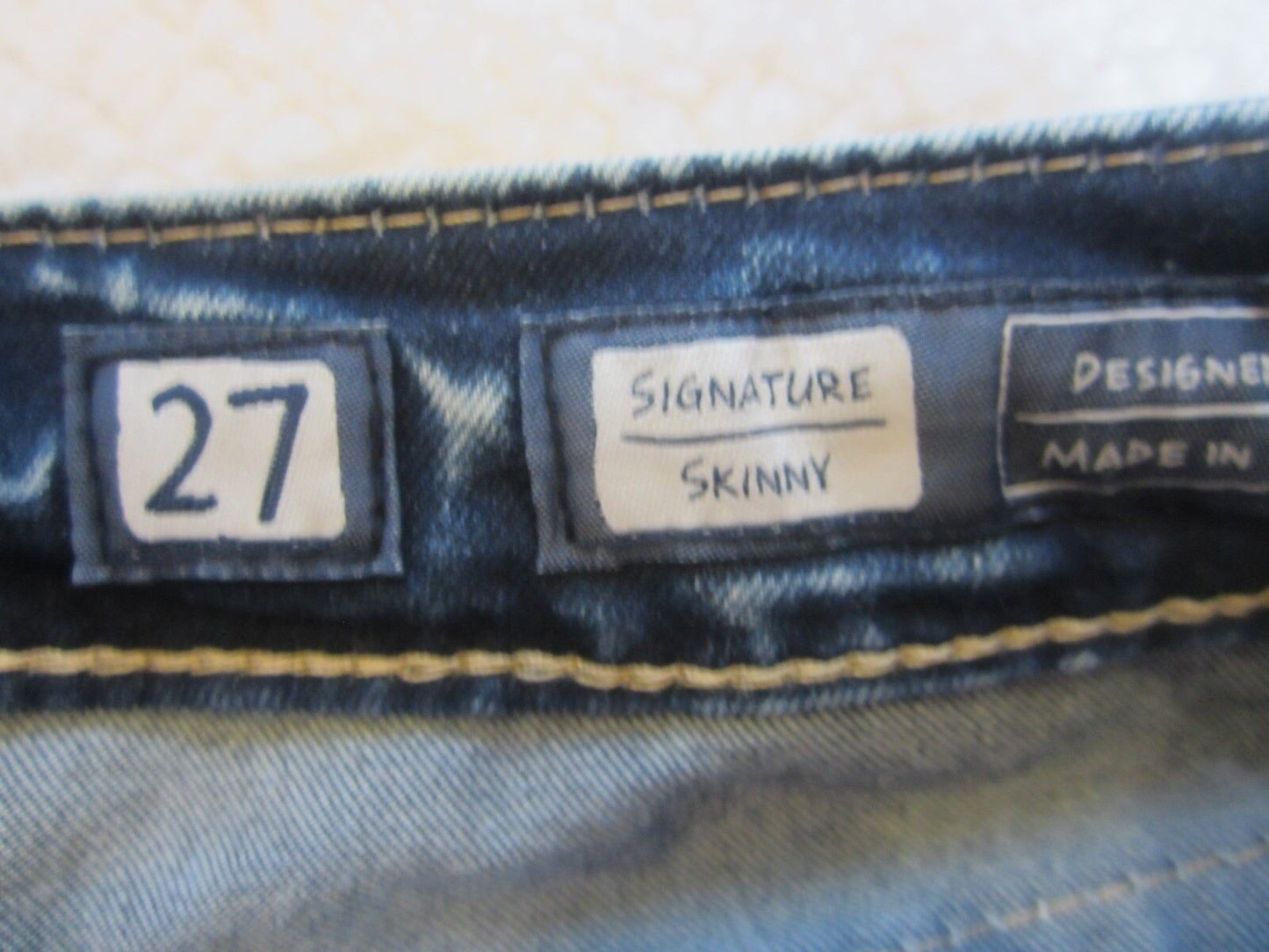 NWT MISS ME Signature Skinny Cut Stretch Jeans Vintage Blue 27 x 30