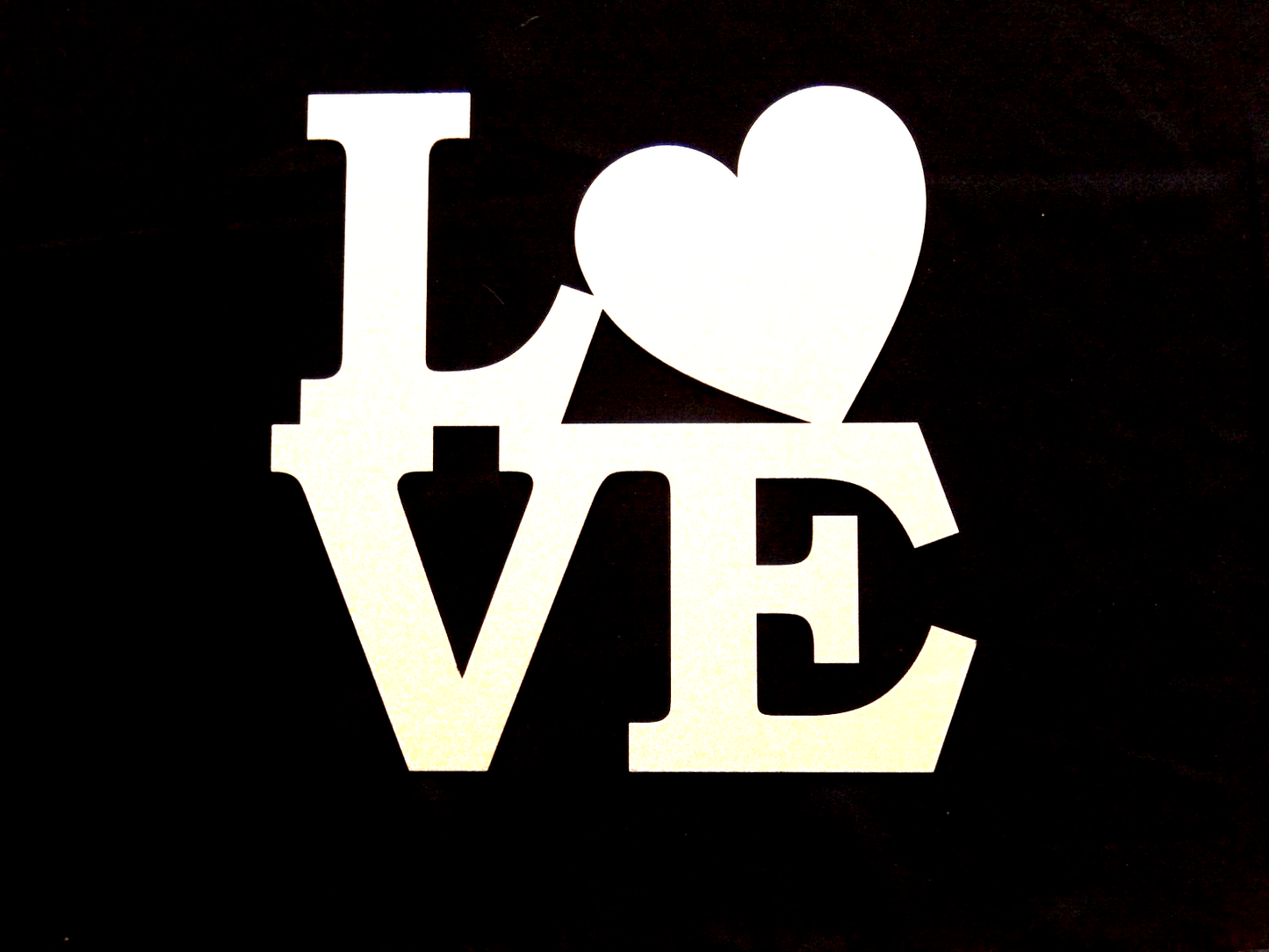 ~NEW~ LARGE 14ga. Decorative "Love" Word Sign = Silver Metal Wall Art 12" x 12"